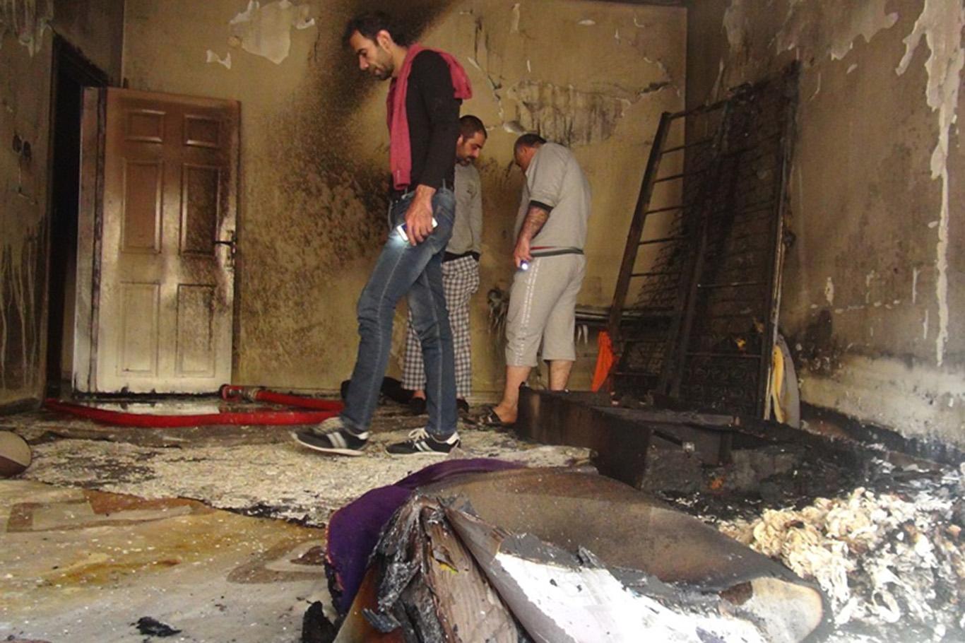 Kızıltepe'de maddi hasarlı yangın